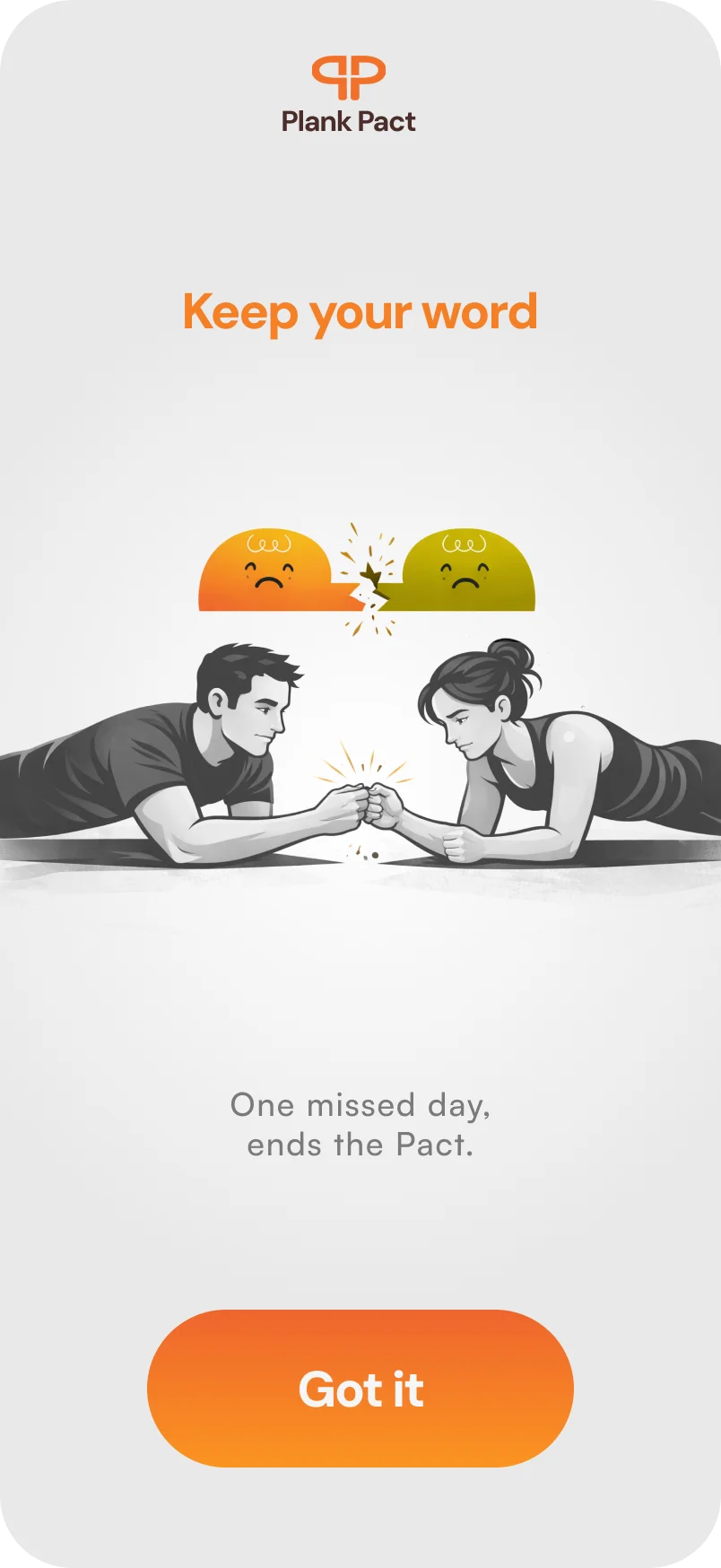 PlankPact app screen 4